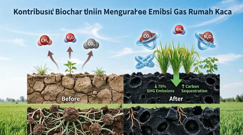 Kontribusi Biochar dalam Mengurangi Emisi Gas Rumah Kaca