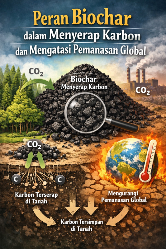 Peran Biochar dalam Menyerap Karbon dan Mengatasi Pemanasan Global