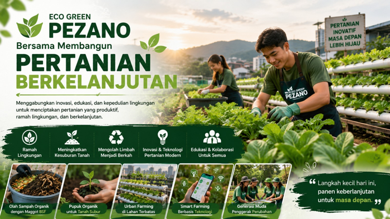 Eco Green Pezano: Bersama Membangun Pertanian Berkelanjutan